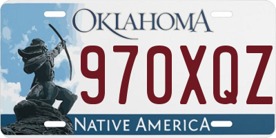 OK license plate 970XQZ