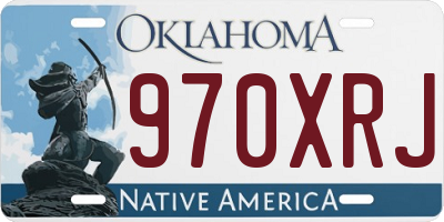 OK license plate 970XRJ