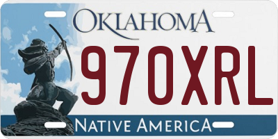 OK license plate 970XRL