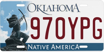 OK license plate 970YPG