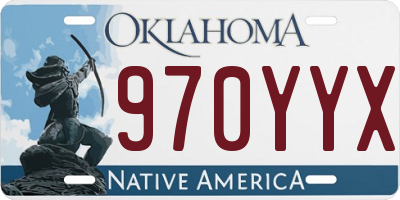 OK license plate 970YYX