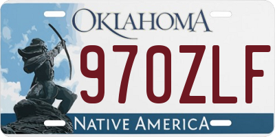 OK license plate 970ZLF