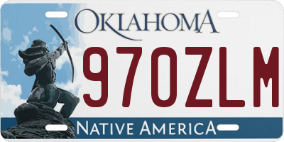 OK license plate 970ZLM
