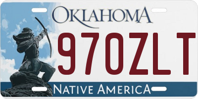 OK license plate 970ZLT