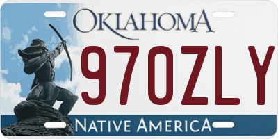 OK license plate 970ZLY