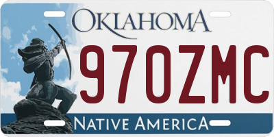 OK license plate 970ZMC