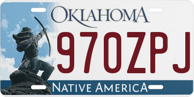OK license plate 970ZPJ