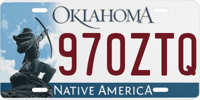 OK license plate 970ZTQ