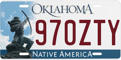 OK license plate 970ZTY