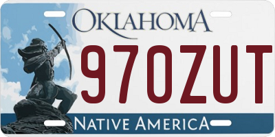 OK license plate 970ZUT