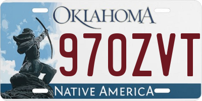 OK license plate 970ZVT