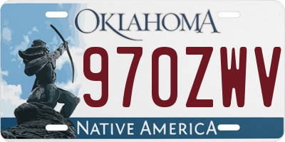 OK license plate 970ZWV