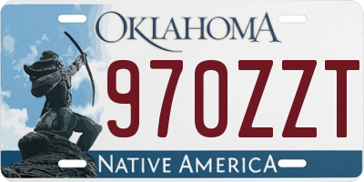 OK license plate 970ZZT