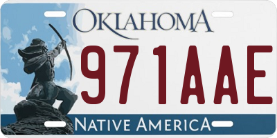 OK license plate 971AAE