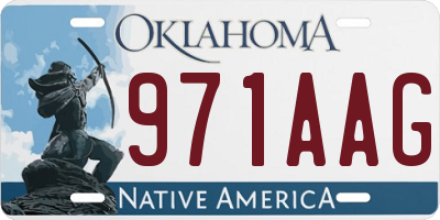 OK license plate 971AAG