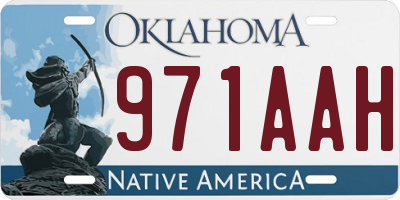 OK license plate 971AAH