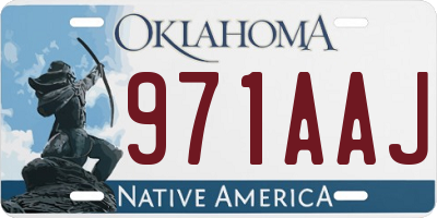 OK license plate 971AAJ