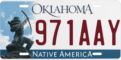 OK license plate 971AAY