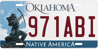 OK license plate 971ABI