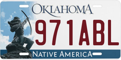 OK license plate 971ABL