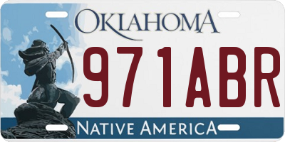OK license plate 971ABR
