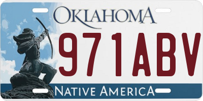 OK license plate 971ABV