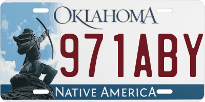 OK license plate 971ABY