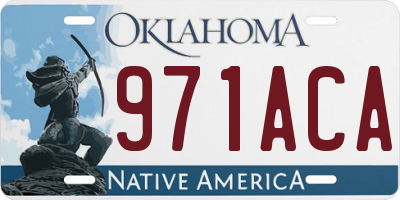 OK license plate 971ACA