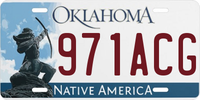 OK license plate 971ACG