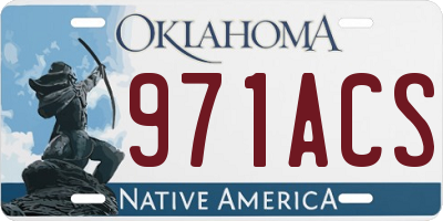 OK license plate 971ACS