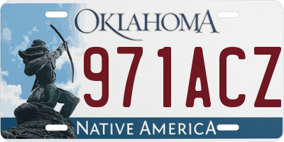 OK license plate 971ACZ