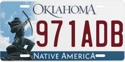 OK license plate 971ADB