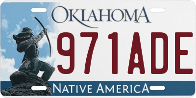 OK license plate 971ADE