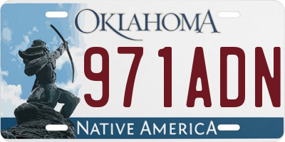 OK license plate 971ADN