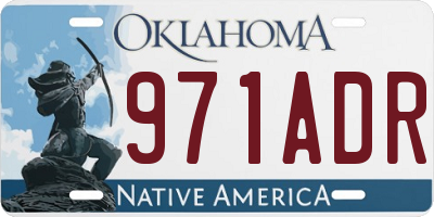 OK license plate 971ADR