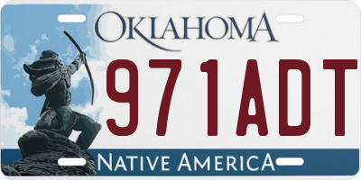 OK license plate 971ADT