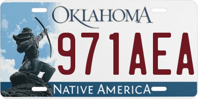 OK license plate 971AEA