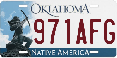 OK license plate 971AFG