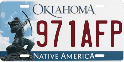 OK license plate 971AFP