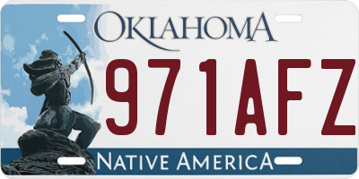 OK license plate 971AFZ