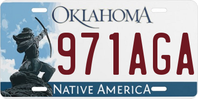 OK license plate 971AGA
