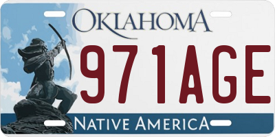 OK license plate 971AGE