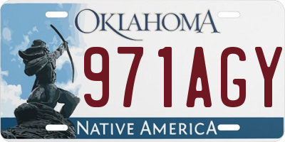 OK license plate 971AGY