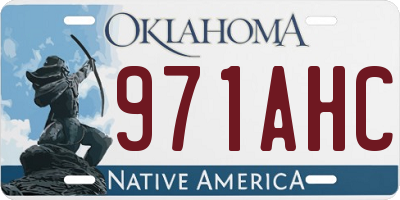 OK license plate 971AHC