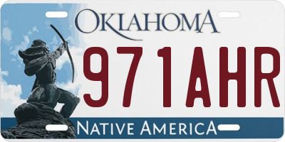 OK license plate 971AHR