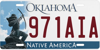 OK license plate 971AIA
