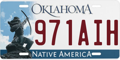 OK license plate 971AIH