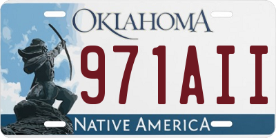OK license plate 971AII