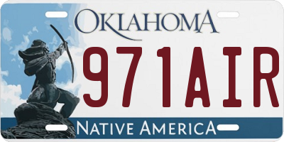 OK license plate 971AIR