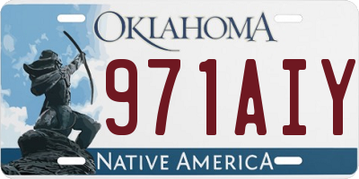 OK license plate 971AIY